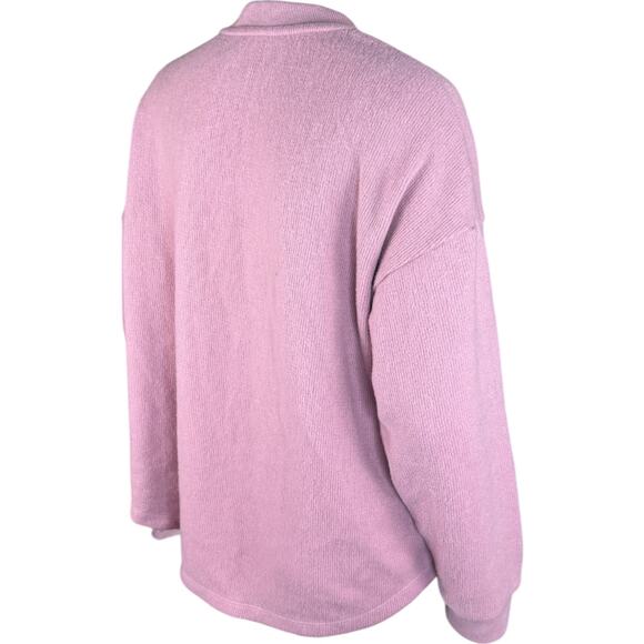 Cuddl Duds Jersey Back Sweater Henley Pullover Mavue Haze Large Fall Winter - Picture 9 of 10